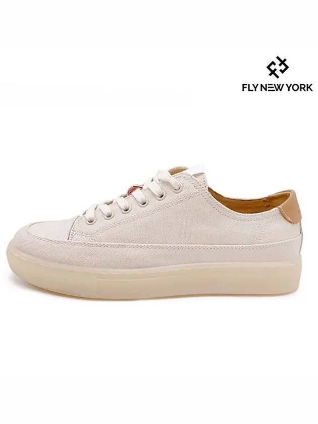 Central Canvas Women s Sneakers Beige FNW2311 - FLYNEWYORK - BALAAN 1