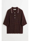 Traditional Polo Fuzzy Alpaca Knit Top Brown - OUR LEGACY - BALAAN 2