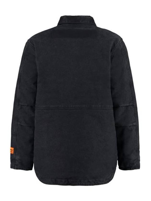 Zip-Up Denim Jacket Black - HERON PRESTON - BALAAN 3