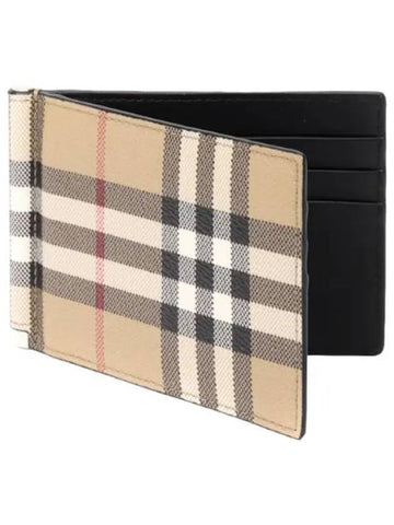 Check money clip wallet men s card - BURBERRY - BALAAN 1