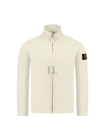 Logo Patch Zipper Zip-Up Jacket Off White - STONE ISLAND - BALAAN 2