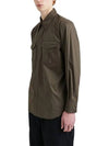 Western Poplin Long Sleeve Shirt Espresso - LEMAIRE - BALAAN 3