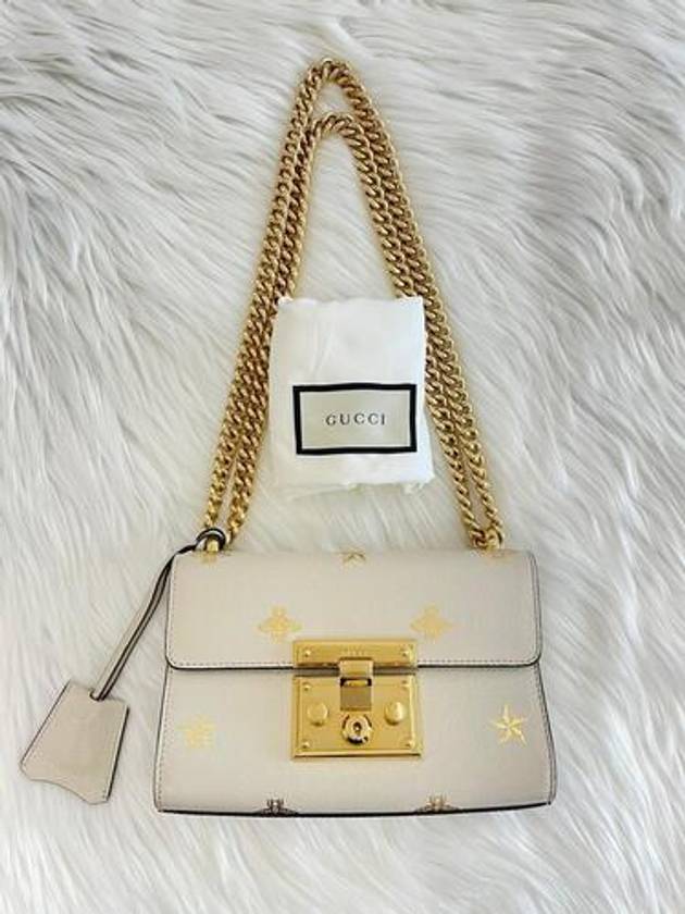 Women s Padlock Chain Cross Bag White 432182 Condition A - GUCCI - BALAAN 1