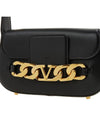 V Logo Chain Metal Cross Bag Black - VALENTINO - BALAAN 8