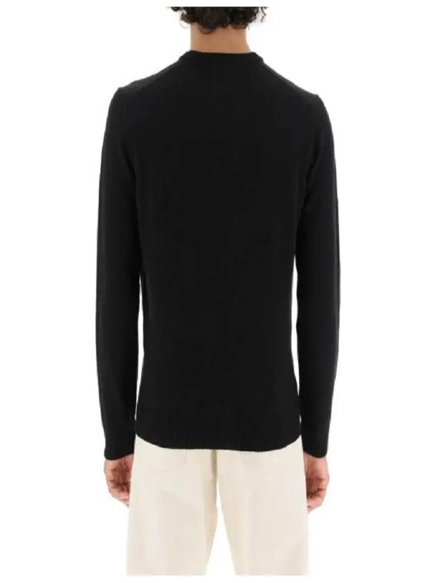 Regular Fit Wool Knit Top Black - LACOSTE - BALAAN 6