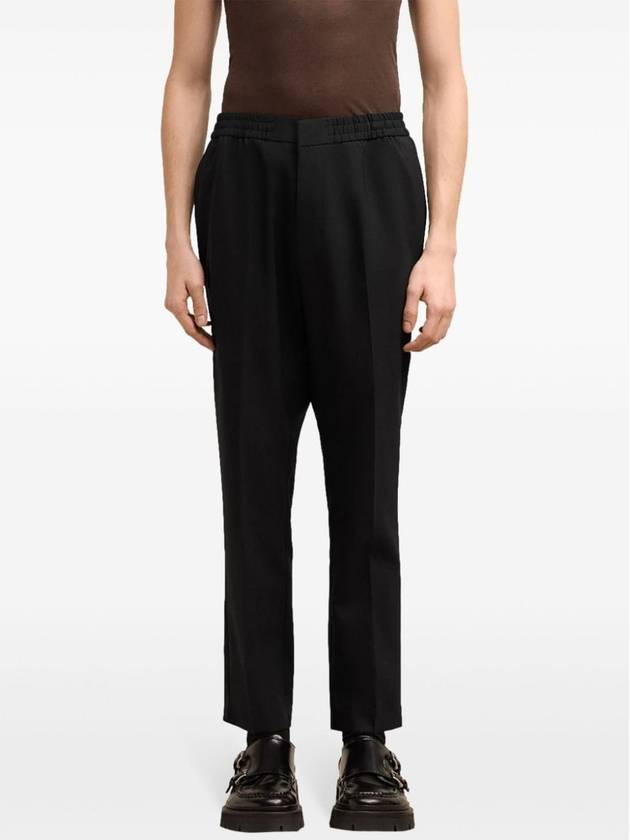 Banding Waist Wool Slacks Black - AMI - BALAAN 6