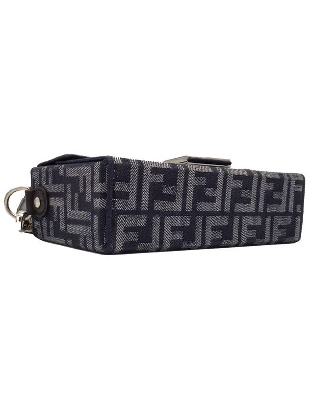 Dark Blue FF Jacquard Soft Trunk Baguette Cross Bag 7VA565 - FENDI - BALAAN 6