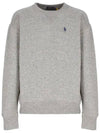 Embroidered Logo Cotton Sweatshirt Grey - POLO RALPH LAUREN - BALAAN 2