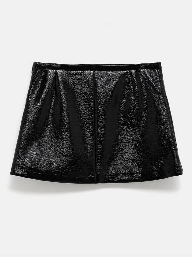 Women s Heritage Vinyl Mini A Line Skirt Black - COURREGES - BALAAN 3