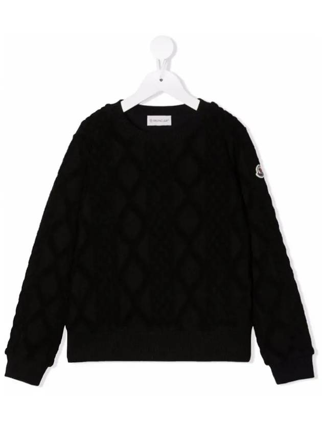 Kids Logo Crew Neck Wool Sweater 8G794 10 899J6 999 - MONCLER - BALAAN 2