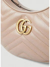 GG Marmont Half Moon Mini Bag Beige - GUCCI - BALAAN 6