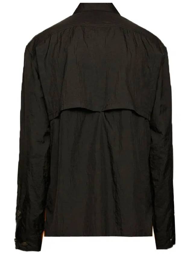 12Th Anniversary Nylon Pocket Overfit Long Sleeve Shirt Black - ACNE STUDIOS - BALAAN 4