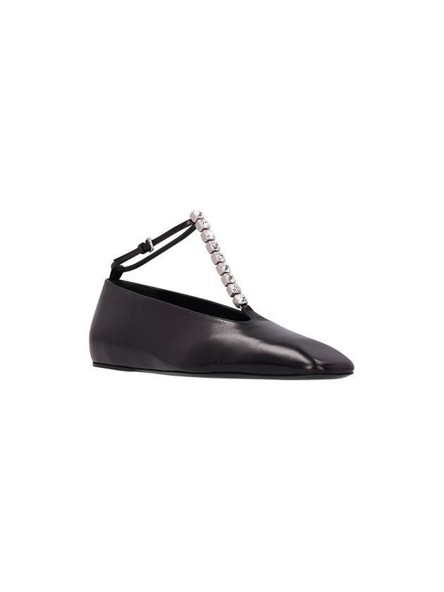 crystal embellished leather ballerina shoes J15WZ0021P4864 - JIL SANDER - BALAAN 3