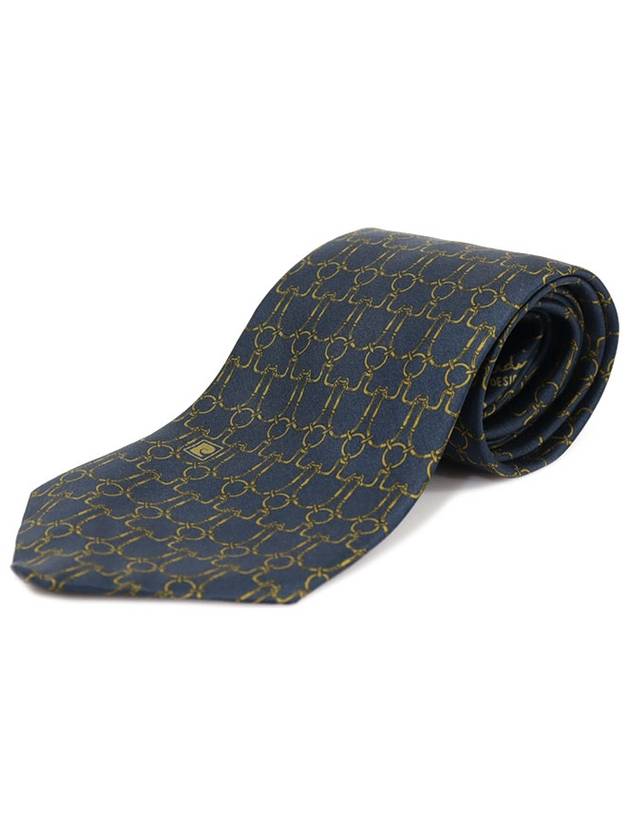 Pierre Cardin 100 silk navy pattern tie - ETC - BALAAN 2