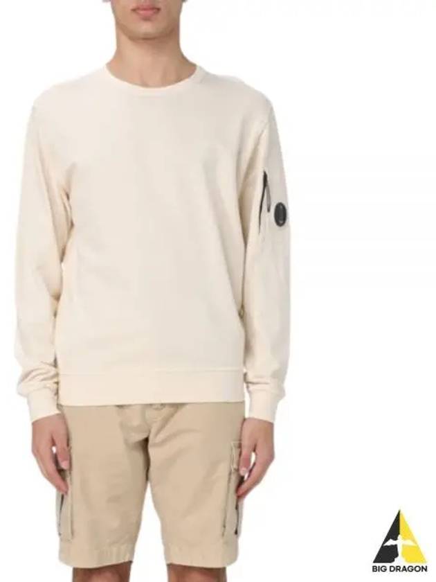 Light Fleece Sweatshirt Beige - CP COMPANY - BALAAN 2