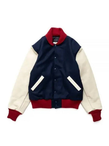 Varsity Jacket Navy Wool Melton 23F1H051 AL001 - ENGINEERED GARMENTS - BALAAN 1