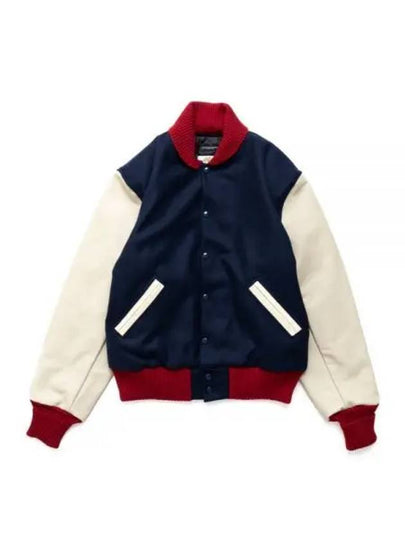 Varsity Jacket Navy Wool Melton 23F1H051 AL001 - ENGINEERED GARMENTS - BALAAN 1