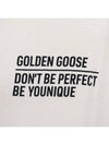 Journey Collection Contrasting Logo Lettering Short Sleeve T-Shirt Ivory - GOLDEN GOOSE - BALAAN 6