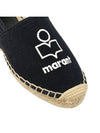 Canae Embroidered Logo Canvas Espadrilles Black - ISABEL MARANT - BALAAN 5