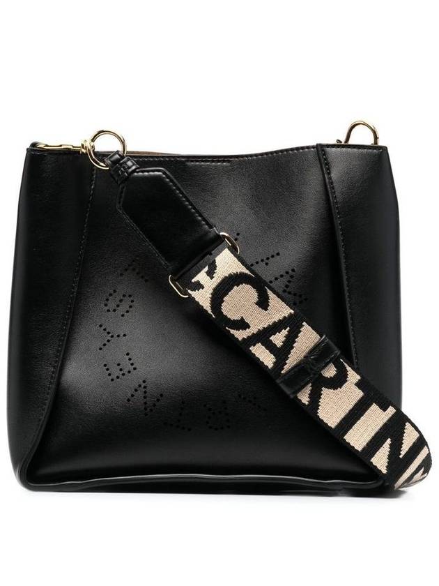 Women's Logo Mini Leather Shoulder Bag Black - STELLA MCCARTNEY - BALAAN 2