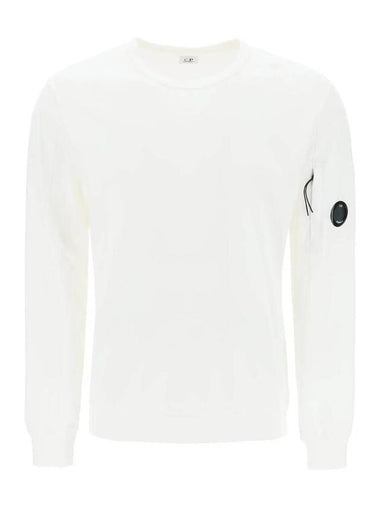 Light Fleece Sweatshirt White - CP COMPANY - BALAAN 1