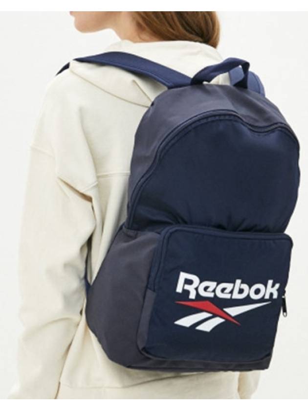 01 GG6713 Classic Foundation Backpack Navy - REEBOK - BALAAN 1