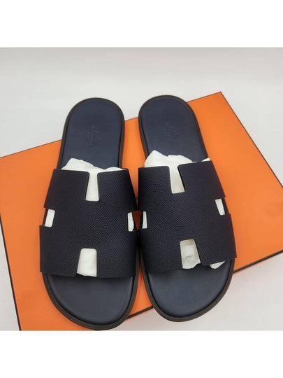 Izmir Leather Slippers Marine Brown - HERMES - BALAAN 2