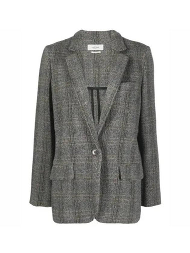 Check Pattern Jacket Grey - ISABEL MARANT ETOILE - BALAAN 1