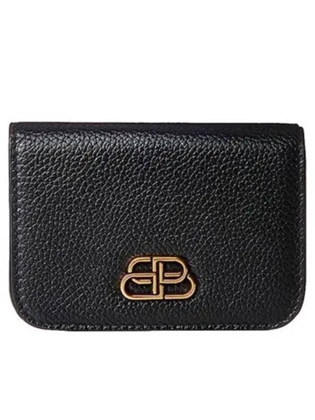 Gold BB Logo Half Wallet Black - BALENCIAGA - BALAAN 2