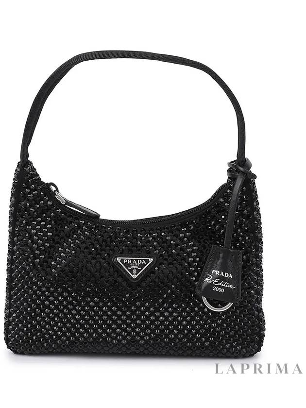 Crystal-embellished satin mini bag - PRADA - BALAAN 2