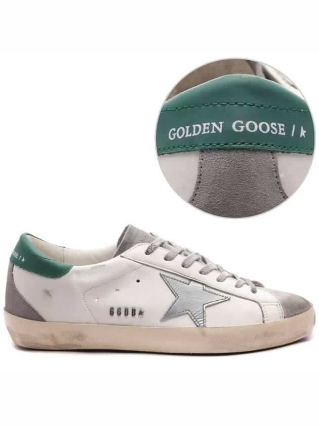 Superstar Green Heel Tab Leather Sneakers White - GOLDEN GOOSE - BALAAN 2