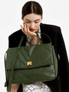 Women's Elegong Medium Tote Bag Briefcase Green - SUPERMOONDESIGN - BALAAN 2