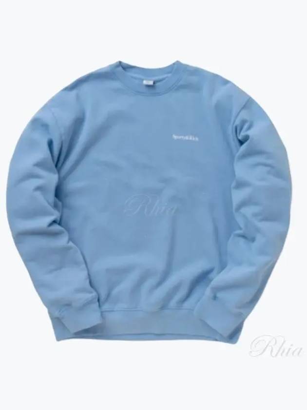 Crewneck Cotton Sweatshirt Blue - SPORTY & RICH - BALAAN 2