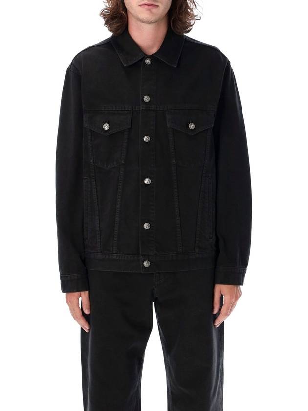 Palm Angels Monogram Series Denim Jacket Black - PALM ANGELS - BALAAN 2