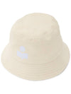 Haley Embroidered Logo Bucket Hat Ivory - ISABEL MARANT - BALAAN 2