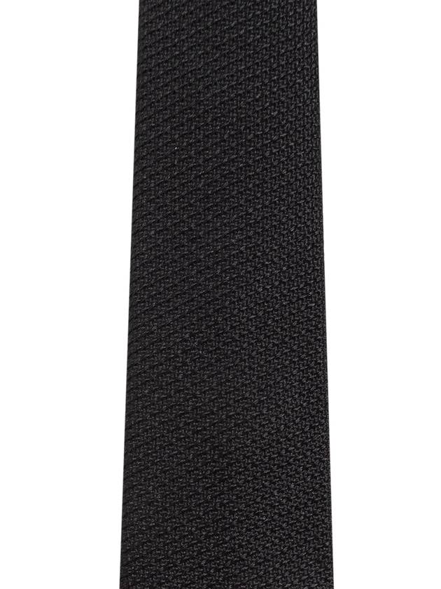 Moschino Silk Tie With Logo, Men's, Black - MOSCHINO - BALAAN 3