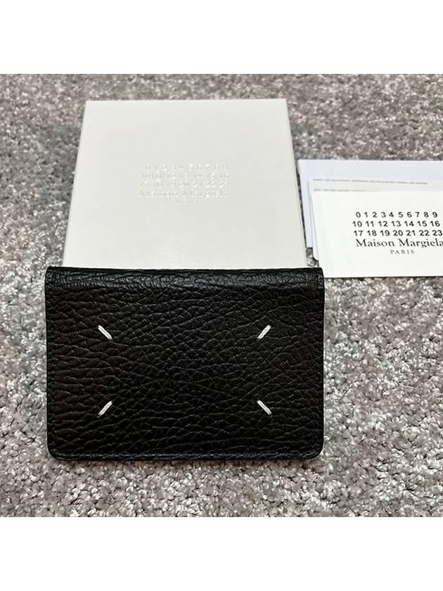 Bovine Leather Card Wallet Black - MAISON MARGIELA - BALAAN 3