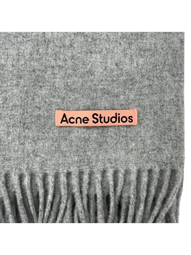 Wool Fringe Scarf Light Grey Melange - ACNE STUDIOS - BALAAN 3