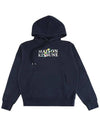 Flowers Comfort Logo Print Hoodie Ink Blue - MAISON KITSUNE - BALAAN 3