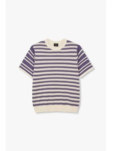 PS stripe front knit ivory - PAUL SMITH - BALAAN 1