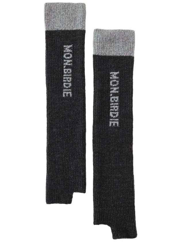 MONBIRDIE LOGO KNITED LEG WARMER logo leg warmerGREY - MONBIRDIE GOLF - BALAAN 4