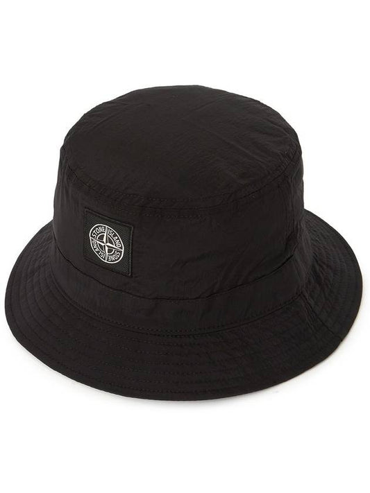 Logo Nylon Bucket Hat Black - STONE ISLAND - BALAAN 2