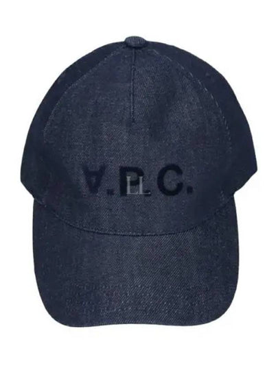 VPC Velvet Logo Denim Ball Cap Blue - A.P.C. - BALAAN 2