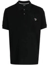 Regular Fit Zebra Logo Short Sleeve Polo Shirt Black - PAUL SMITH - BALAAN 2