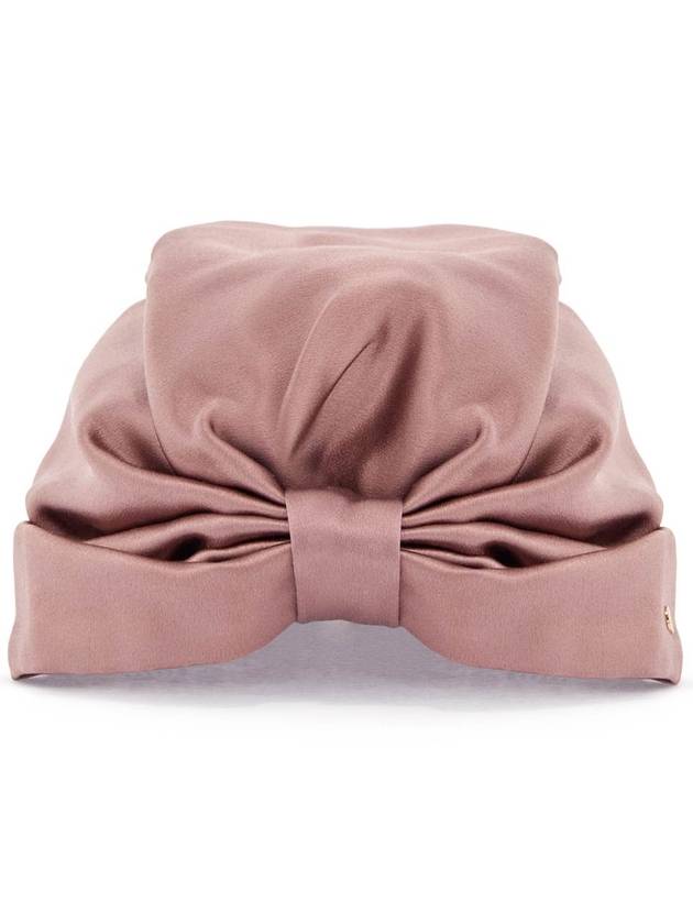 wrap-around silk turban with voluminous effect in beige and gold - VALENTINO - BALAAN 1