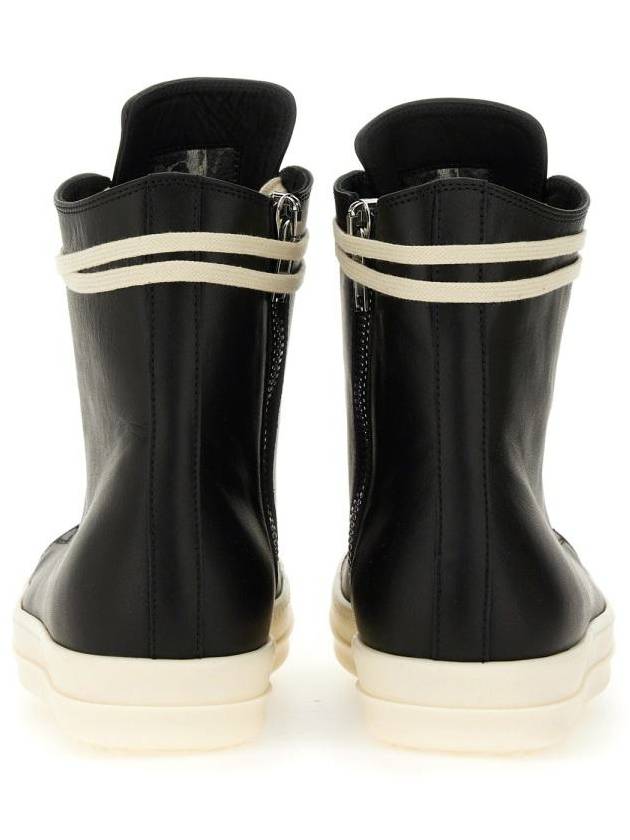 Rick Owens High Leather Sneakers - RICK OWENS - BALAAN 3