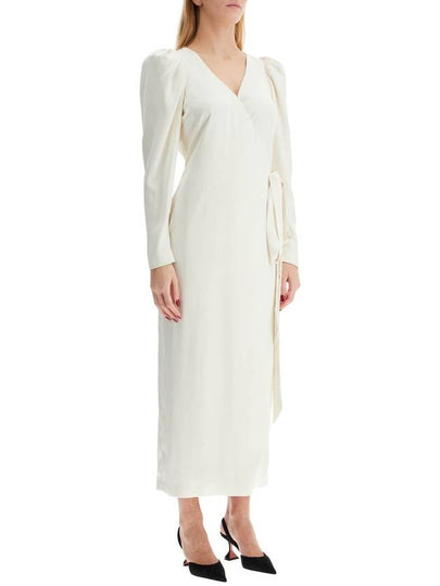 wrap midi dress with a wrap - ROTATE - BALAAN 2