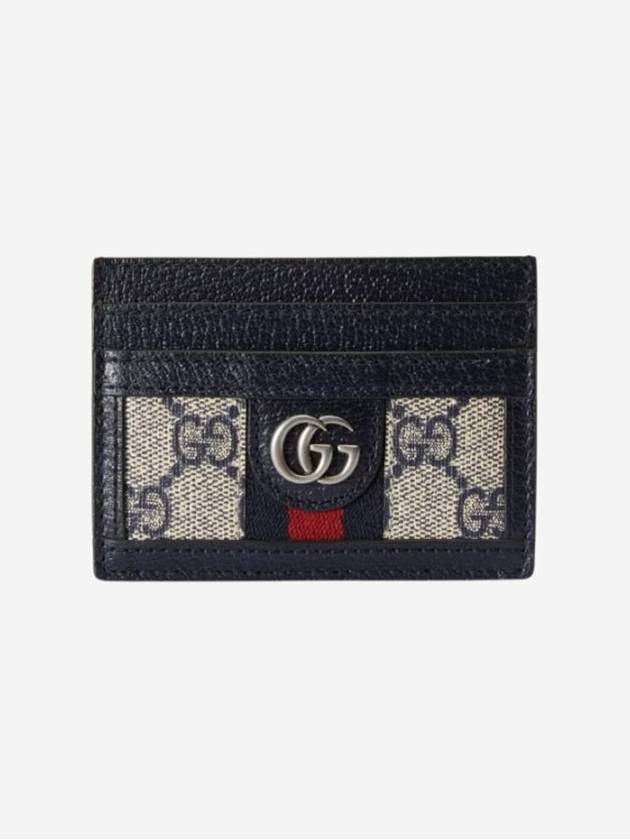 Ophidia GG card wallet case blue - GUCCI - BALAAN 1