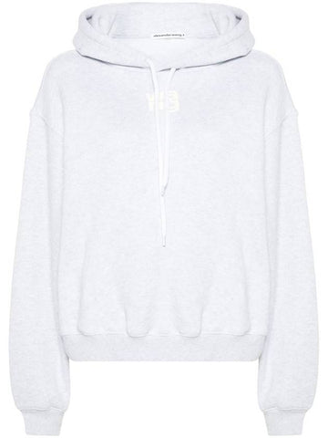 Alexander Wang Essential Terry Hoodie With Puff Paint Logo Clothing - ALEXANDER WANG - BALAAN 1