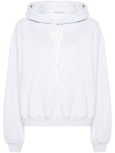 Alexander Wang Essential Terry Hoodie With Puff Paint Logo Clothing - ALEXANDER WANG - BALAAN 1